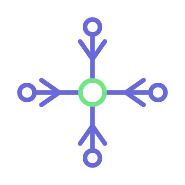 Noel Kar Tanesi İzole Vektör simgesi Kolayca değiştirilebilir veya düzenlenebilir