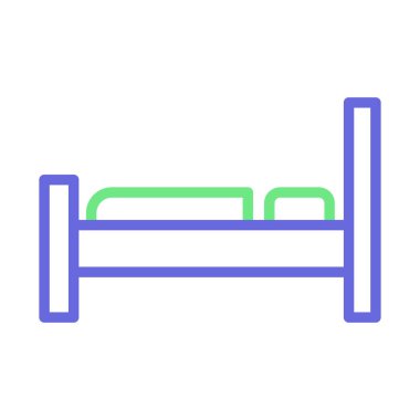 Yatak İzole Vektör simgesi Kolayca değiştirebilir veya düzenleyebilir