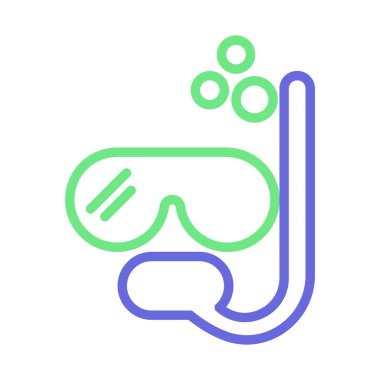 Şnorkel İzole Vektör simgesi kolayca düzenleyebilir ya da değiştirebilir