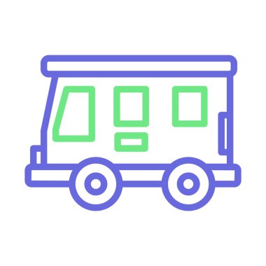 Kolayca değiştirebilen ya da düzenleyebilen otobüs izole edilmiş vektör simgesi