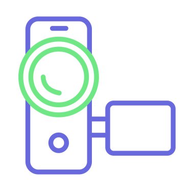 Kolayca düzenleyebilen ve düzenleyebilen Kamera Kordonu İzole Vektör simgesi