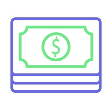 Kolayca düzenleyebilen ve düzenleyebilen banknot izole edilmiş Vektör simgesi