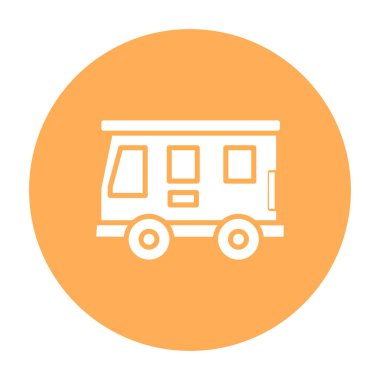 Kolayca değiştirebilen ya da düzenleyebilen otobüs izole edilmiş vektör simgesi