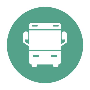 Kolayca değiştirebilen ya da düzenleyebilen otobüs izole edilmiş vektör simgesi