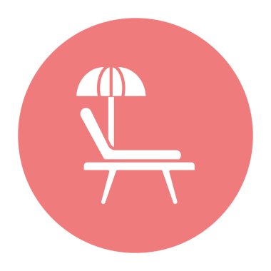 Plaj İzole Vektör simgesi Kolayca değiştirilebilir veya düzenlenebilir