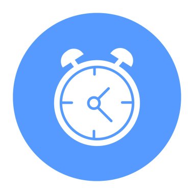 Alarm saati izole edilmiş vektör simgesi kolayca değiştirilebilir veya düzenlenebilir