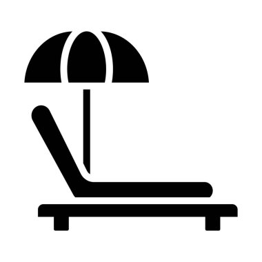 Plaj İzole Vektör simgesi Kolayca değiştirilebilir veya düzenlenebilir