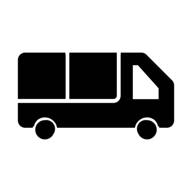 Kolayca değiştirebilen ya da düzenleyebilen otobüs izole edilmiş vektör simgesi