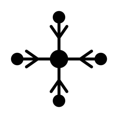 Noel Kar Tanesi İzole Vektör simgesi Kolayca değiştirilebilir veya düzenlenebilir