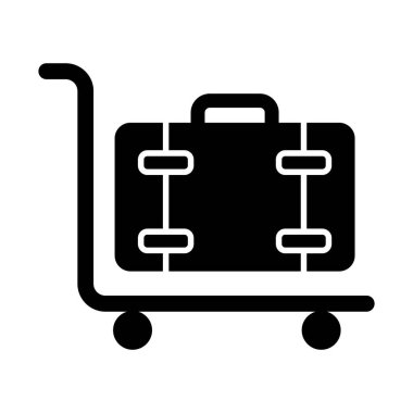Bagajda izole edilmiş vektör simgesi kolayca değiştirilebilir ya da düzenlenebilir