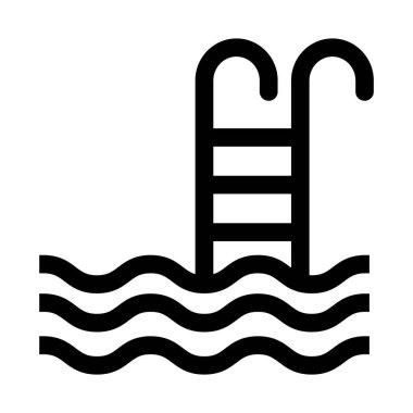 Havuz basamakları izole edilmiş vektör simgesi kolayca düzenlenebilir ya da değiştirilebilir