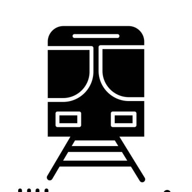 Kolayca değiştirebilen veya düzenleyebilen lokomotif izole edilmiş Vektör simgesi