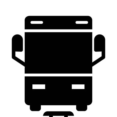 Kolayca değiştirebilen ya da düzenleyebilen otobüs izole edilmiş vektör simgesi