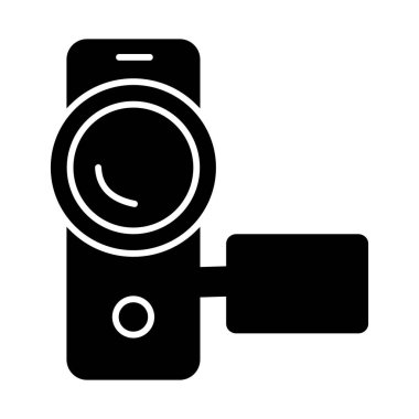 Kolayca düzenleyebilen ve düzenleyebilen Kamera Kordonu İzole Vektör simgesi