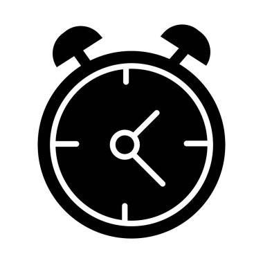 Alarm saati izole edilmiş vektör simgesi kolayca değiştirilebilir veya düzenlenebilir