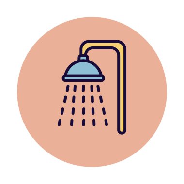 Kolayca değiştirebilen ya da düzenleyebilen izole edilmiş vektör simgesini duş al