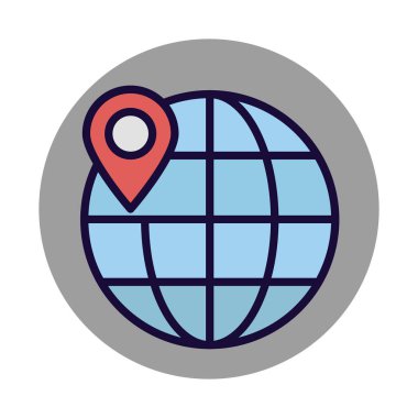 Kolayca değiştirebilen ya da düzenleyebilen Dünya İzole Vektör simgesi