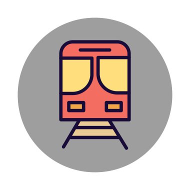 Kolayca değiştirebilen veya düzenleyebilen lokomotif izole edilmiş Vektör simgesi