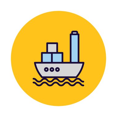 Tekne izole edilmiş Vektör simgesi kolayca düzenlenebilir ya da değiştirilebilir