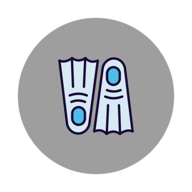 Kolayca değiştirilebilen ya da düzenlenebilen izole edilmiş vektör simgesi daldırılıyor