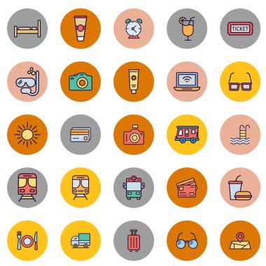 Seyahat ve Otel İzole Vektör simgesi kolaylıkla düzenlenebilir ya da değiştirilebilir 