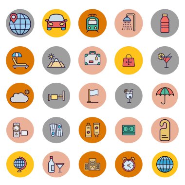 Seyahat ve Otel İzole Vektör simgesi kolaylıkla düzenlenebilir ya da değiştirilebilir 