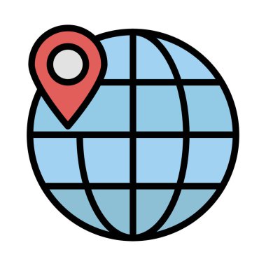 Kolayca değiştirebilen ya da düzenleyebilen Dünya İzole Vektör simgesi