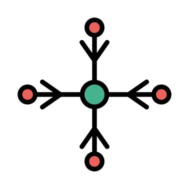 Noel Kar Tanesi İzole Vektör simgesi Kolayca değiştirilebilir veya düzenlenebilir