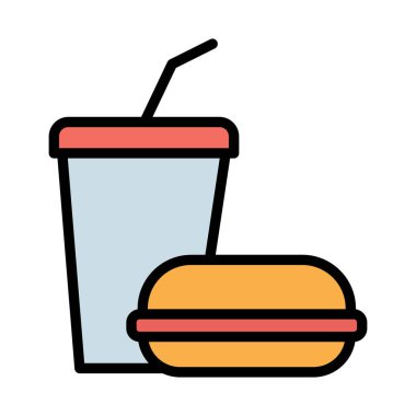 Kolayca değiştirebilen ya da düzenleyebilen Burger izole Vektör simgesi