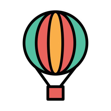 Hava balonu izole edilmiş Vektör simgesi kolayca değiştirilebilir ya da düzenlenebilir