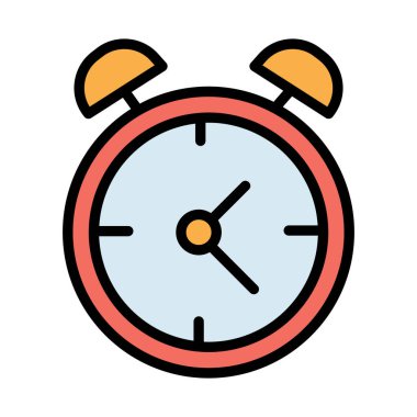 Alarm saati izole edilmiş vektör simgesi kolayca değiştirilebilir veya düzenlenebilir