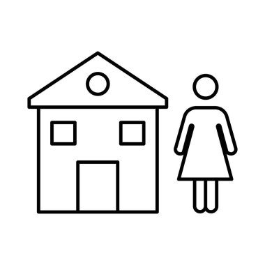 Kolayca değiştirebilen ya da düzenleyebilen Ev Sahibi İzole Vektör simgesi