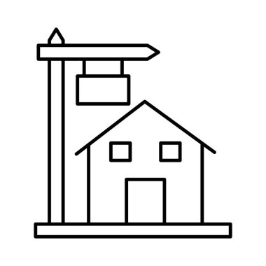 Kolayca düzenleyebilen ve düzenleyebilen izole edilmiş vektör simgesi için ev