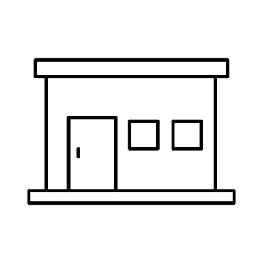 Tek katlı ev izole edilmiş vektör simgesi kolayca değiştirilebilir ya da düzenlenebilir