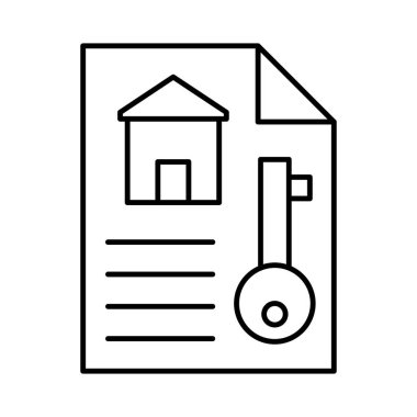 Estate sözleşmesi izole edilmiş Vektör simgesi kolayca düzenleyebilir ya da değiştirebilir