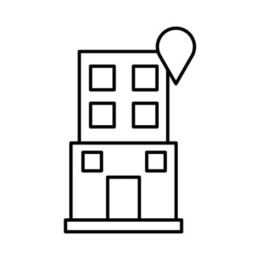 Kolayca düzenleyebilen ve düzenleyebilen ev konumu izole edilmiş Vektör simgesi