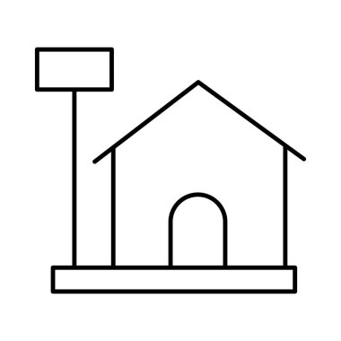 Kedi Evi İzole Vektör simgesi Kolayca düzenleyebilir ya da değiştirebilir