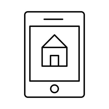 Gayri menkul uygulaması izole edilmiş Vektör simgesi kolayca düzenlenebilir ya da düzenlenebilir