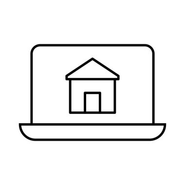 Emlak web sitesi izole edilmiş Vektör simgesi kolaylıkla düzenlenebilir ya da değiştirilebilir