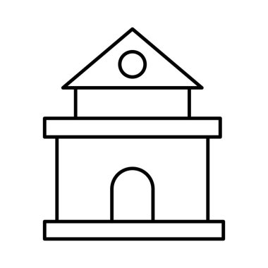 Tek katlı ev izole edilmiş vektör simgesi kolayca değiştirilebilir ya da düzenlenebilir