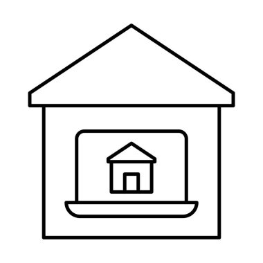 Emlak web sitesi izole edilmiş Vektör simgesi kolaylıkla düzenlenebilir ya da değiştirilebilir