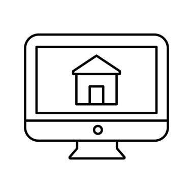 Çevrimiçi mortgage izole edilmiş vektör simgesi kolayca düzenleyebilir ya da değiştirebilir