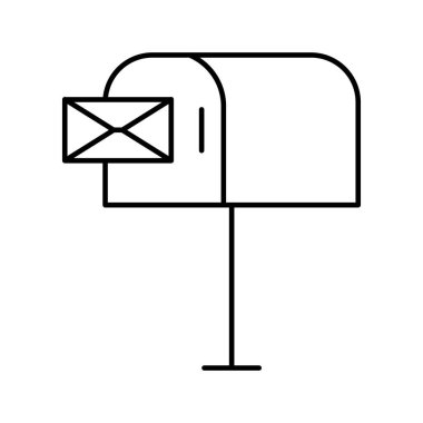 Ev posta kutusu izole edilmiş Vektör simgesi kolayca değiştirilebilir veya düzenlenebilir