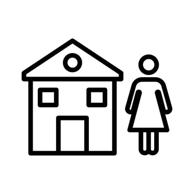 Kolayca değiştirebilen ya da düzenleyebilen Ev Sahibi İzole Vektör simgesi