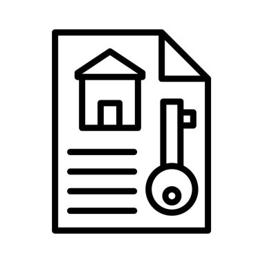 Estate sözleşmesi izole edilmiş Vektör simgesi kolayca düzenleyebilir ya da değiştirebilir