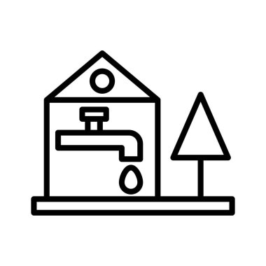 Kolayca değiştirebilen ya da düzenleyebilen Musluk İzole Vektör simgesi