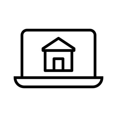 Emlak web sitesi izole edilmiş Vektör simgesi kolaylıkla düzenlenebilir ya da değiştirilebilir