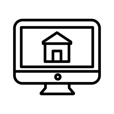 Çevrimiçi mortgage izole edilmiş vektör simgesi kolayca düzenleyebilir ya da değiştirebilir