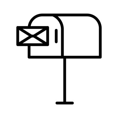 Ev posta kutusu izole edilmiş Vektör simgesi kolayca değiştirilebilir veya düzenlenebilir