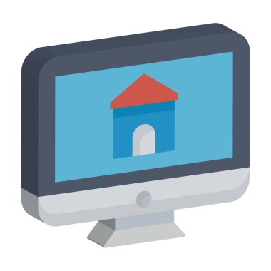 Çevrimiçi mortgage izole edilmiş vektör simgesi kolayca düzenleyebilir ya da değiştirebilir